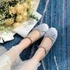 2024 Rhinestones Mary Janes Shoes for Women Ballet Flats Shiny Elegant Designer Shoes Ladies Satin Slip On Loafers Shoes New In 2024