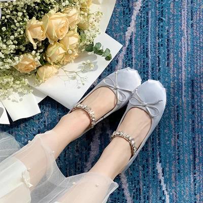 2024 Стразы Туфли Мэри Джейн для женщин Балетки Блестящие Элегантные Дизайнерские Туфли Женские Атласные Мокасины Слипоны Новинка 2024