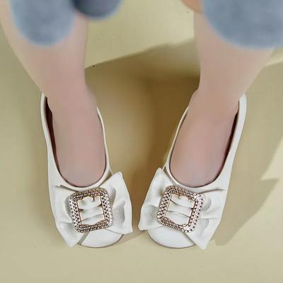 Мода 2024 года, новые женские туфли One Kick, женские туфли на плоской подошве, осенние, с круглым носком, твердая подошва, повседневные, удобные туфли на плоской подошве, большого размера, неглубокие туфли