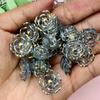 Handmade Materials  Fashion 20Pcs Necklace Pendant Bracelet DIY Beads DIY 17.6mm Acrylic Flower Beads  Jewelry Accessory