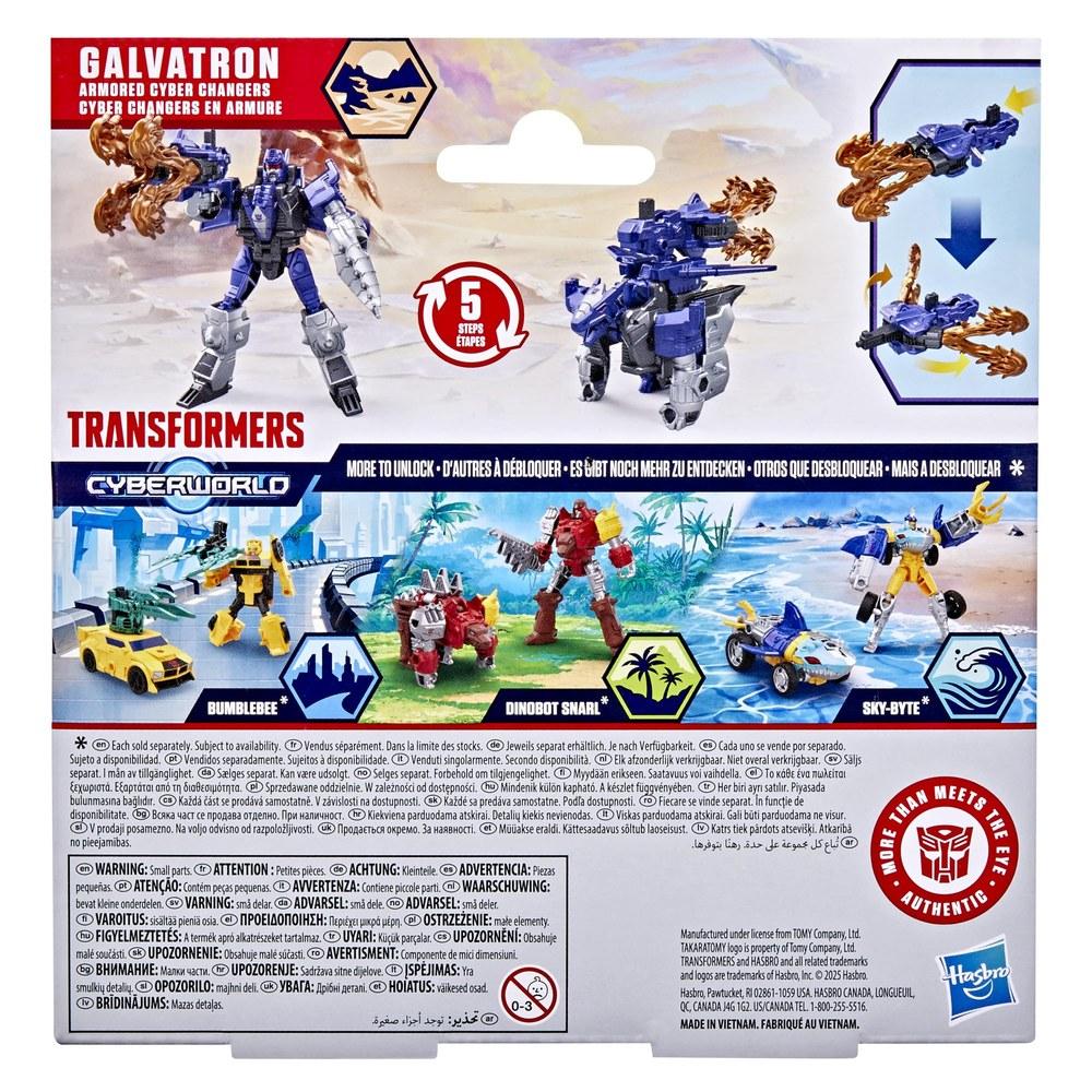 Transformers CYBERWORLD Galvatron Armored Cyber-Changer Action Figure 4-Inch Quick-Change to Dragon Mode Boys and Girls 6+