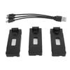 3PCS Drone Lithium Battery 1800MAH 3.7V Rechargeable Quadcopter Drone Battery for E88 E88Pro E100