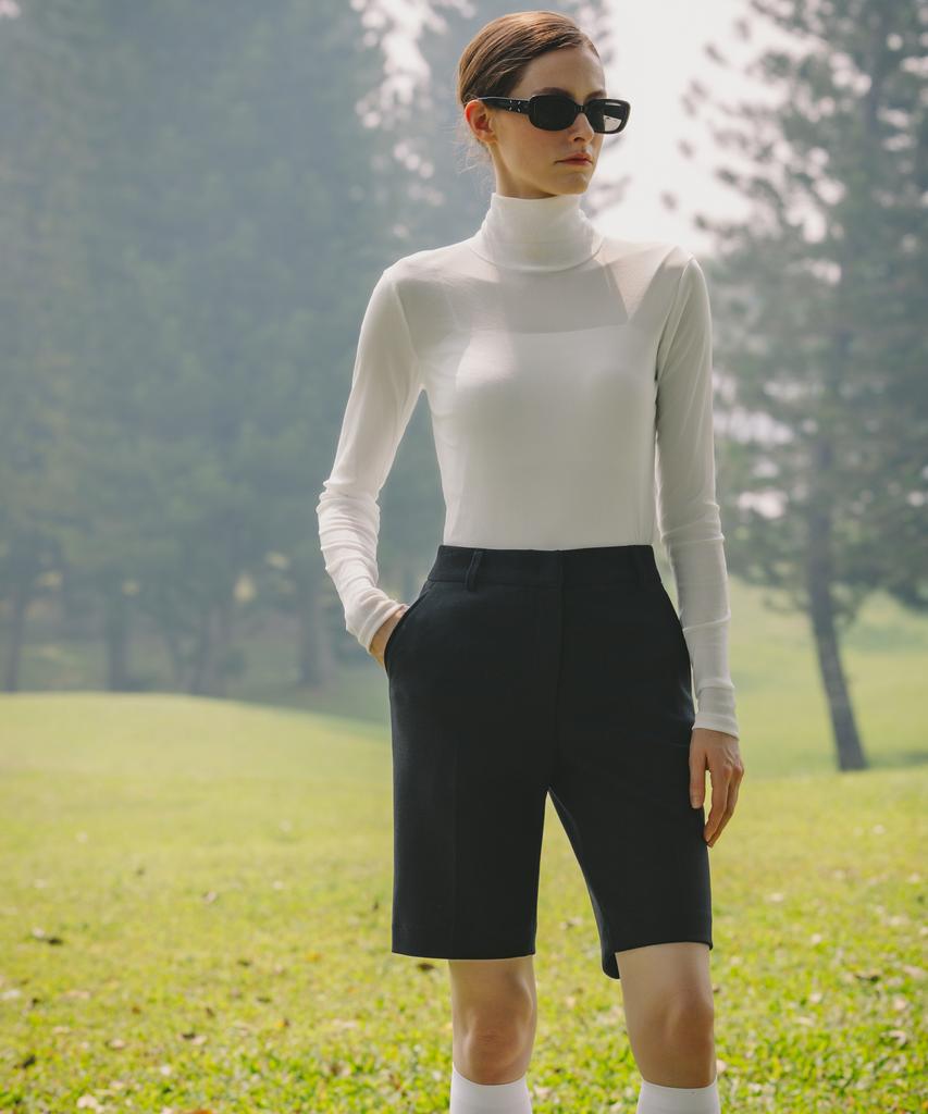 OBER GOLF Mesh High-Neck Base Layer (Brown)