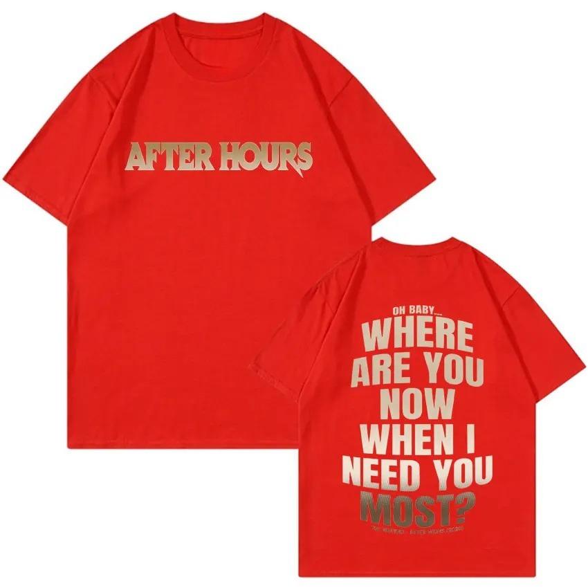 Double Sided Print Casual Tee The Weeknd Camiseta After Hours Til Dawn Letters Hip Hop Fashion Cotton Short Sleeve Tshirts