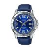 Мужские часы CASIO Standard MTP-VD01L-2B, Детские/Мальчиковые, Аналоговые, Дата, Темно-синий/Серебристый, Кожаный ремешок