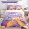 3pcs Saja Boys Bedding Set Duvet Cover Closure Includes 1 Duvet Cover & 2 Pillowcases, Soft and Comfortable for All Seasons.