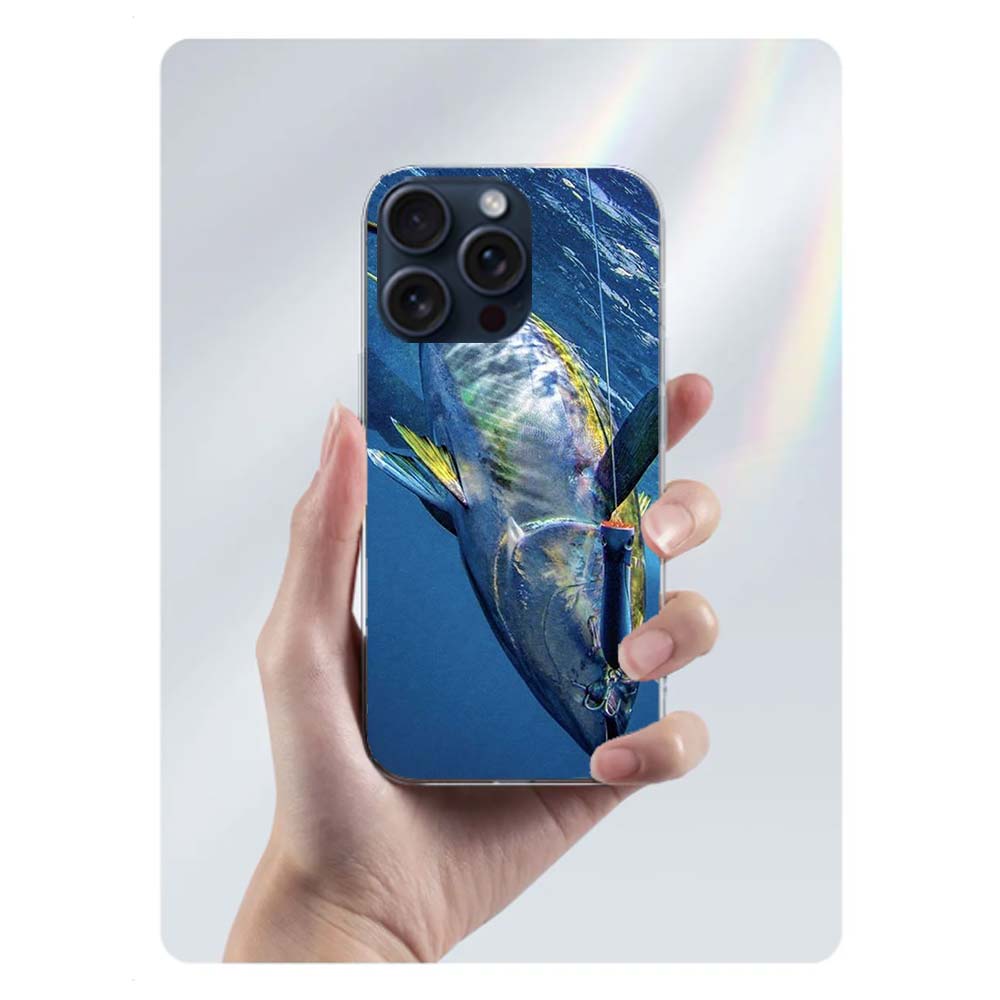Чехол для телефона «Спортивная рыбалка на тунца в океане» для Apple iPhone 16E 12 Pro 13 Mini 14+ 15 Plus 11 17 Air 16 Pro Max Lux