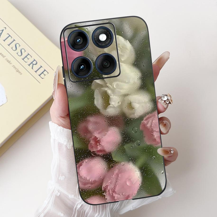 For Motorola Edge 60 Pro Case Moto Edge 60 Fusion Cover New Fashion Flower Soft Silicone Bumper For Moto Edge 60 60s Edge60 Capa