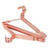 Amber Home Steel Hangers, Set of 20, Rose Gold, Elegant, Durable, Mildew-Resistant Metal Clothes Hangers for Suits, T-Shirts, Jackets, Dresses, and Mo