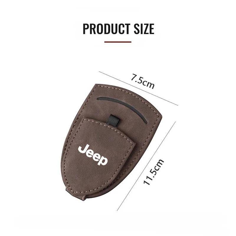 Jeep Car Sun Visor Eyeglasses Holder Sunglasses Clip Easy Install for Renegade Wrangler JK JL Grand Cherokee Auto Accessories