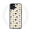 Case - Black Gold Hearts - iPhone 11 - Flexible - Shock Protection - Modern