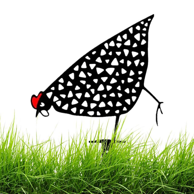 Fairy Garden Standing Chicken Rooster Statue Outdoor Stakes Yard Sign Ornaments Decor Acrylic Hen Yard Outdoor Lawn Garden Decor