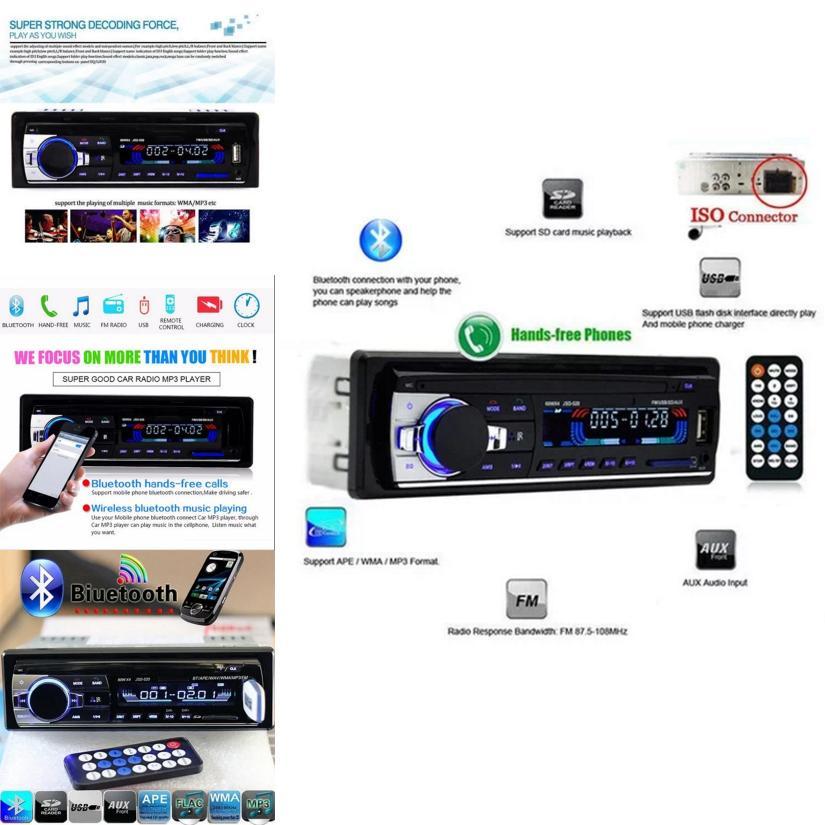 Премиум Автомобильная Стереомагнитола Bluetooth V2.0 MP3-плеер с Вневременным Дизайном и Мега Басом