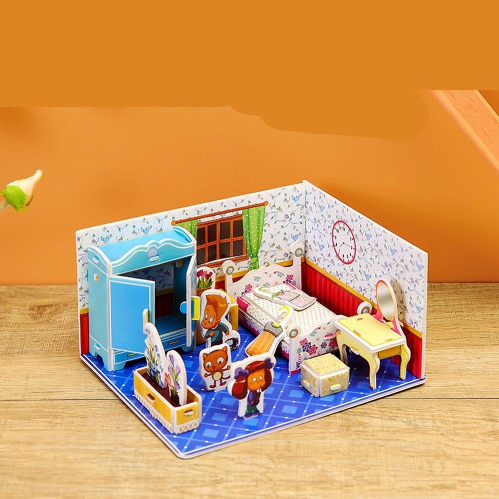 DIY 3D Paper Puzzle Room Paper Creative Nursery School