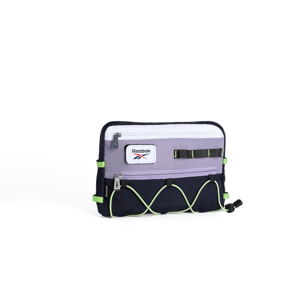 Reebok Fabric Crossbody Bags Unisex Night Shadow Purple/Stone Gray Green RB250629M