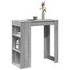 VidaXL Bar Table with Shelves Sonoma Grey Engineered Wood, Pub Table, High Table, Bar Stool Table, Table 854360