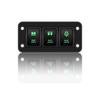 Custom 12V Green LED Push Button Switch Panel 2/3/4 Gang Dash Mount Kit for Toyota Prado Hilux Landcruiser GUN HiAce RAV4