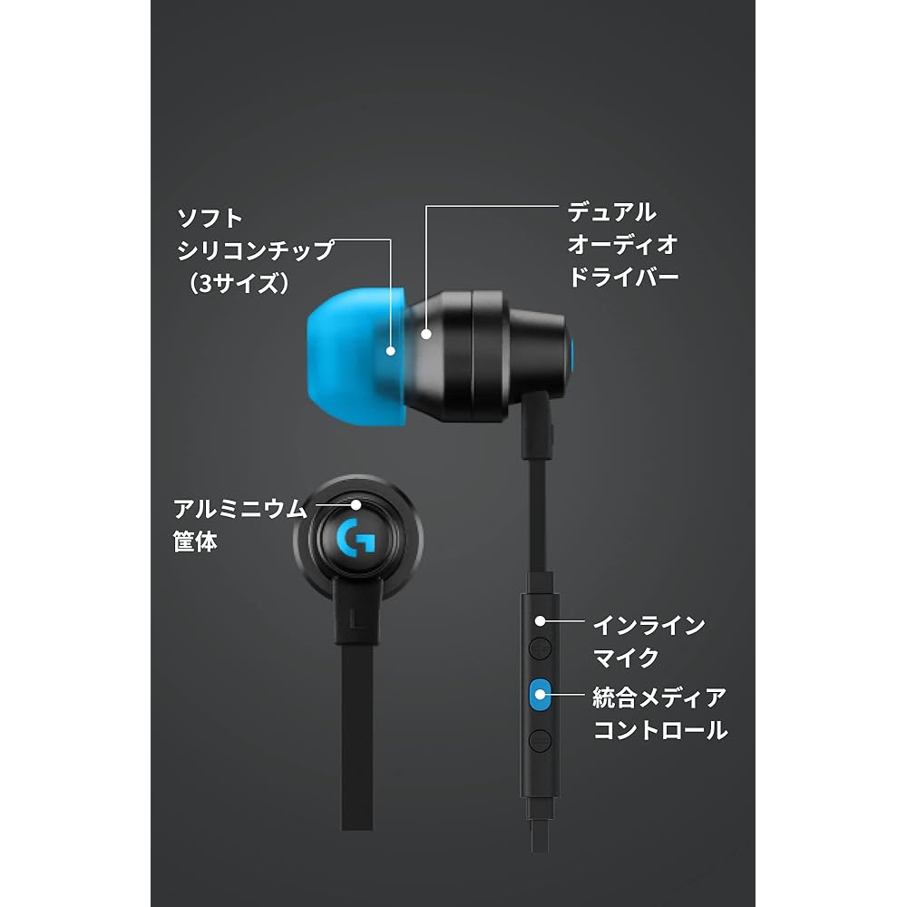 Игровые проводные наушники Logicool G G333 Черные Встроенный микрофон 3,5 мм USB-C Регулятор громкости для PS5 PS4 Switch ПК Смартфона