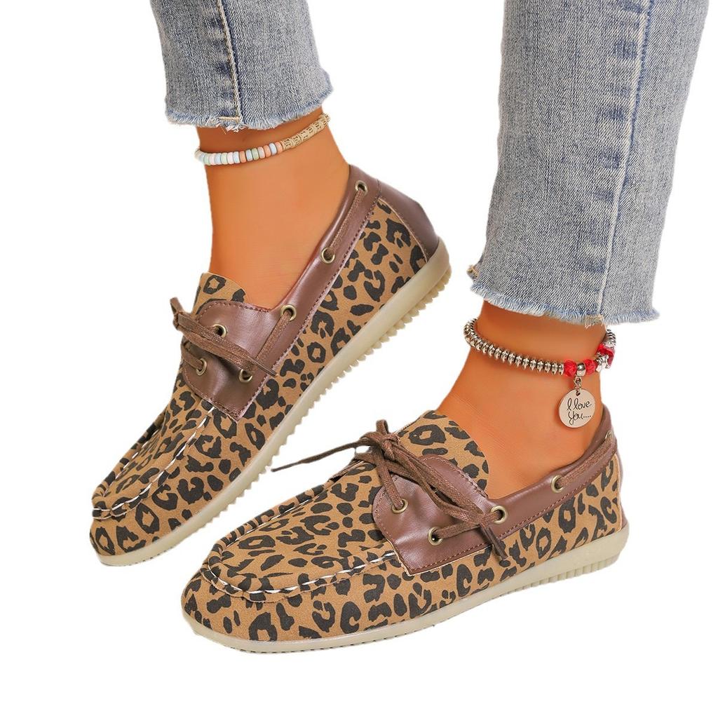 Женские туфли, новинка 2025 года, повседневные, на шнуровке, с плоской подошвой, большие размеры, одинарные туфли с одной педалью, ленивые туфли