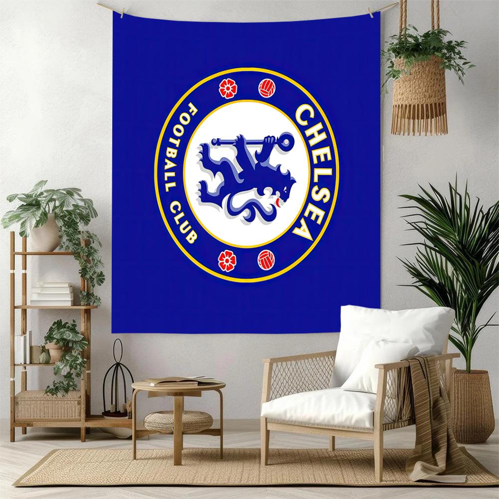 Love Chelsea Football Club Logo Wall Decor Tapestry Art For Pet Memorial Birthdaywedding Party Backdrop Family Gift