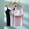 Modal Summer Camisole with Thin Straps and Built-In Bra