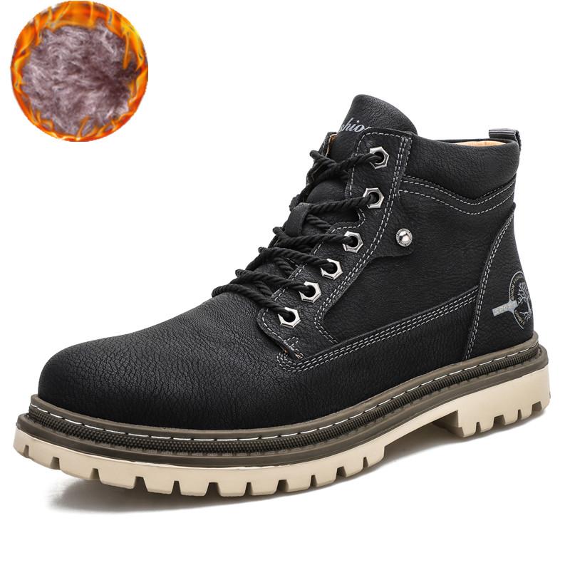 Outdoor Boots Luxury Leather Warm Fur Classic Ankle Boots Outdoor Brand Motorcycle Boots Luxury Shoes for Spring and Autumn 2026