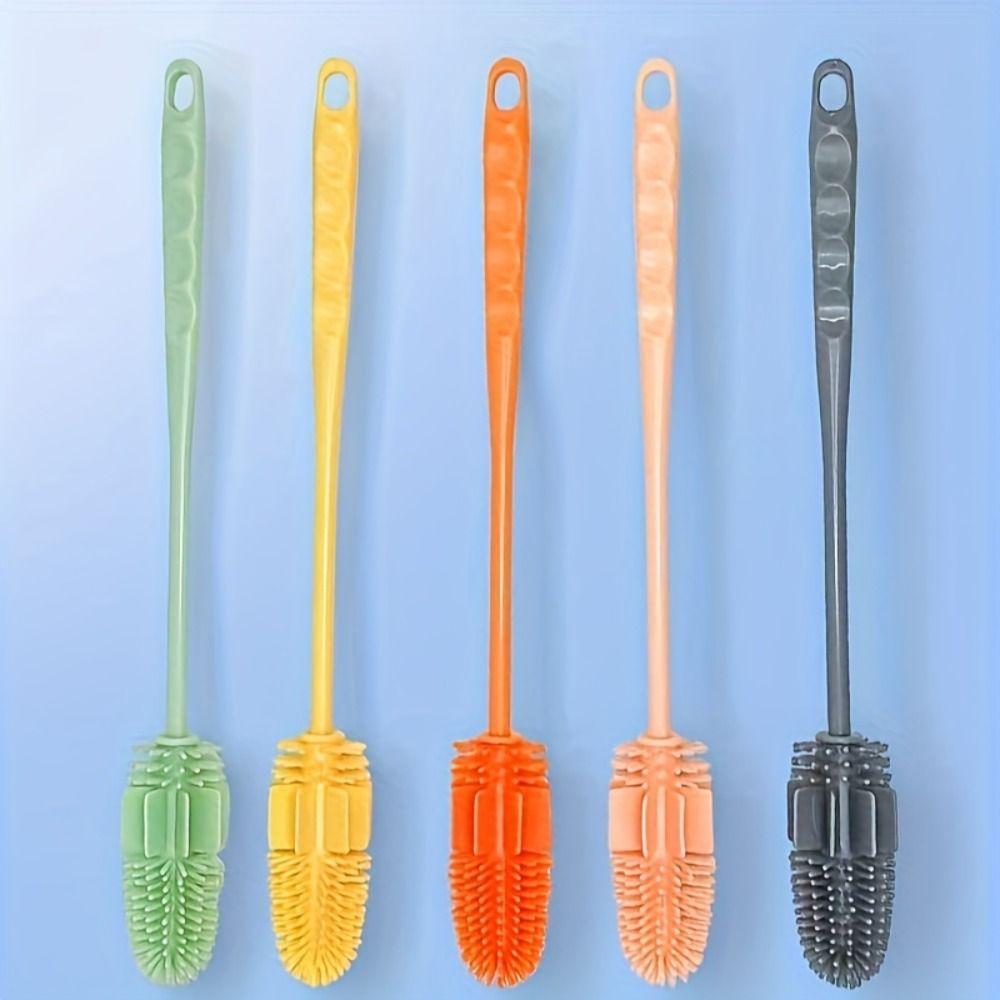 Длинная ручка щетка для чистки стаканов силиконовый очиститель для стекол кухонный инструмент щетка для чистки бутылок паз