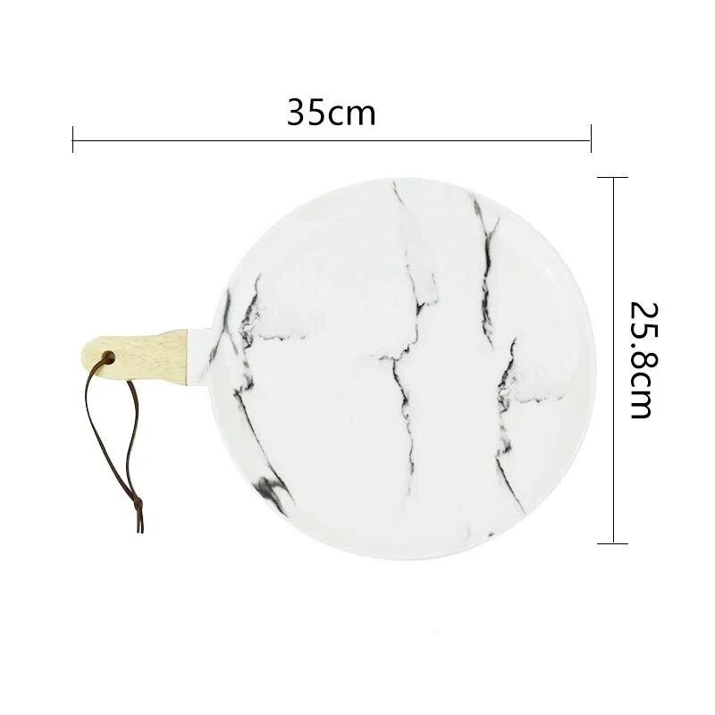 Скандинавский набор керамических мисок под мрамор – Фарфоровая посуда для завтрака, риса, лапши, супа