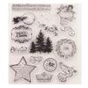 Merry Christmas Transparent Silicone Clear Stamps for Seal DIY Scrapbooking Album Paper Card Stamp Tree Garland Socks