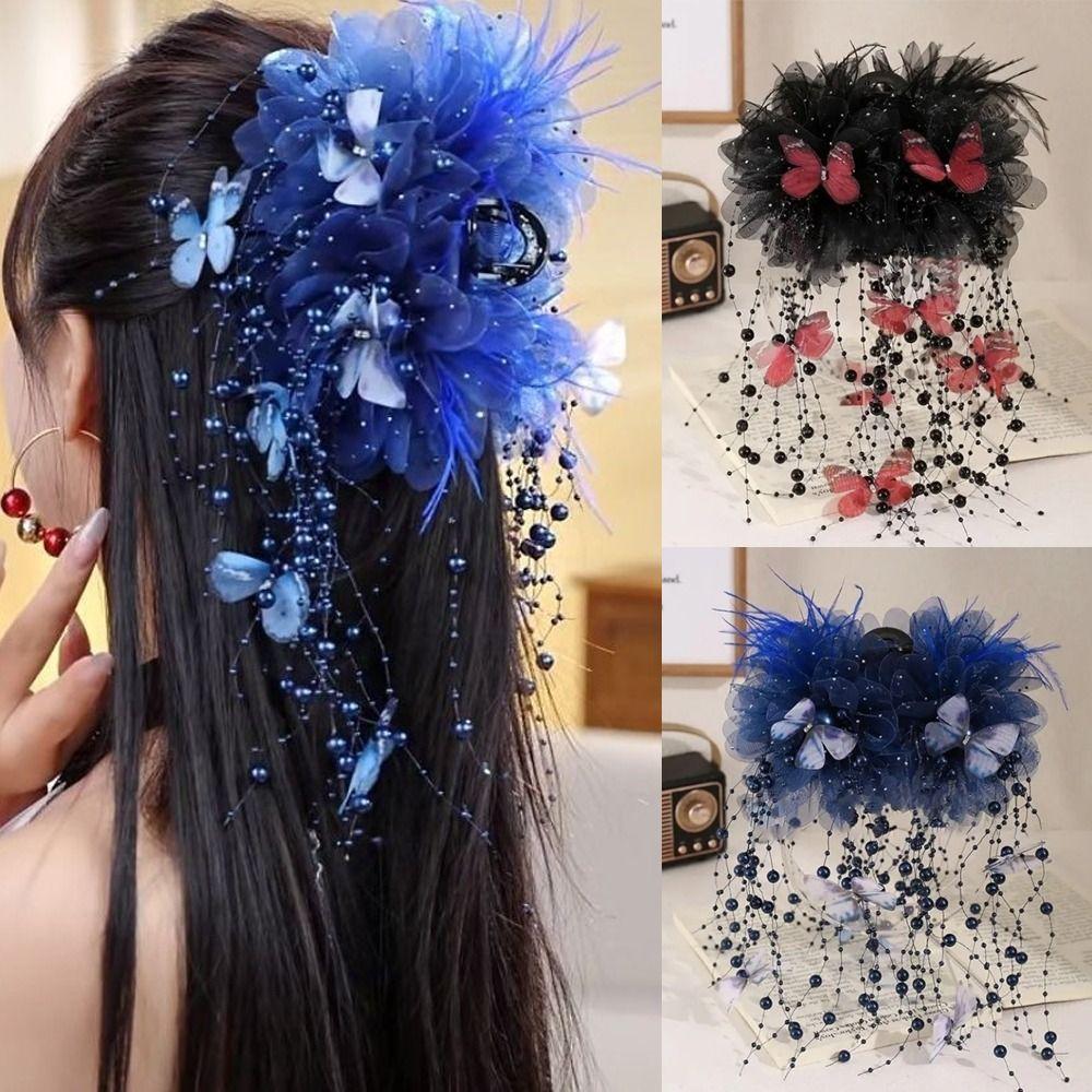 Tassel Claw Clip Fairy Butterfly Shark Clip Fashion Hair Clip Headwear Accessories