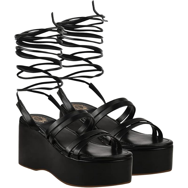 Shoetopia Retro Style Black Platform Heels For Women & Girls /Uk6