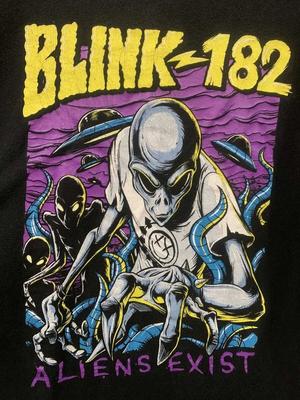 Винтажная хлопковая футболка Blink-182 Aliens Exist унисекс с коротким рукавом S-5XL M407 Унисекс футболка