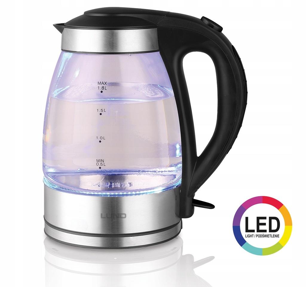 Electric Glass Kettle 1.8L. Temperature Control