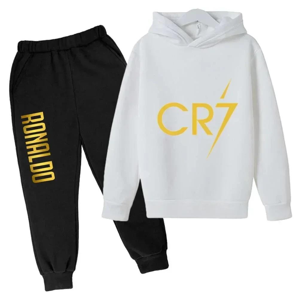 Костюмы для косплея Криштиану Cr7 Детский Футбольный Идол Детский Набор с Худи Костюм Брюки Детская Высококачественная Одежда для Мальчика и Девочки Спортивный Костюм