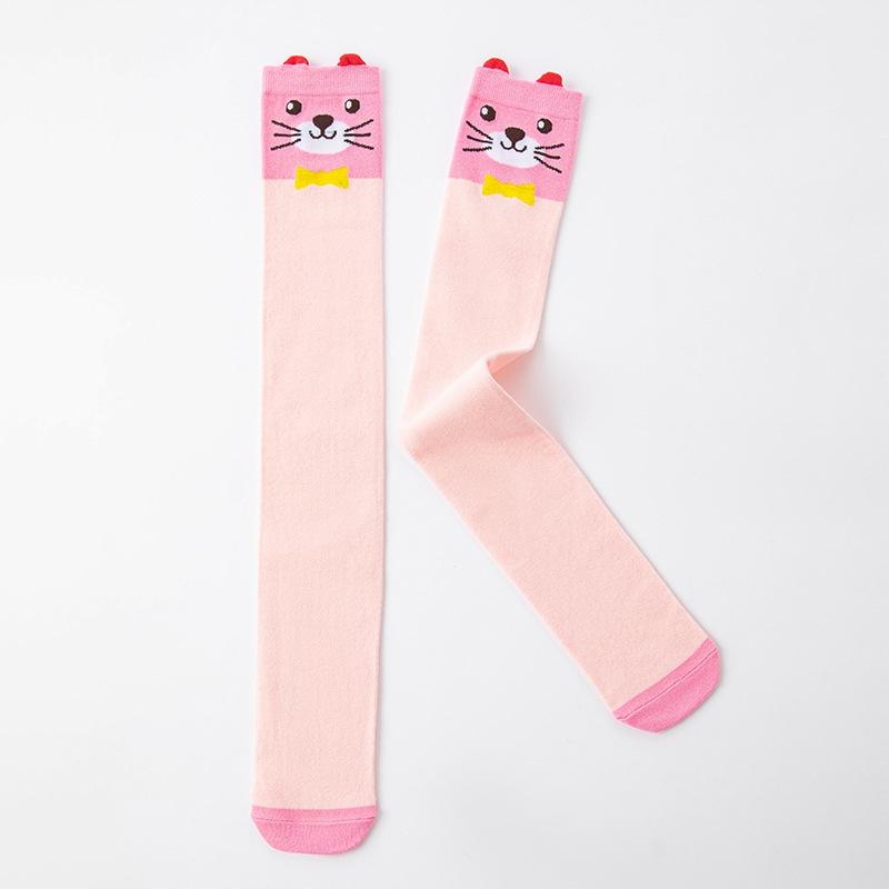 Spring Autumn Girls Cotton Over The Knee Long Lovely Stockings Cartoon Cartoon Kids Child Knee High Socks Infant Baby Socks