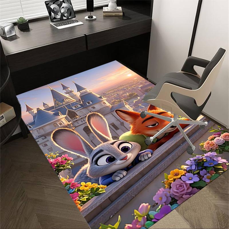 1pc castle flowers Carpet Anti Slip Polyester Floor Mat for office.Bedroom