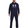 Under Armour Rival Fleece Sweatshirts Men's Navy Blue Hooded Moderate Regular Unisex 1379758-410