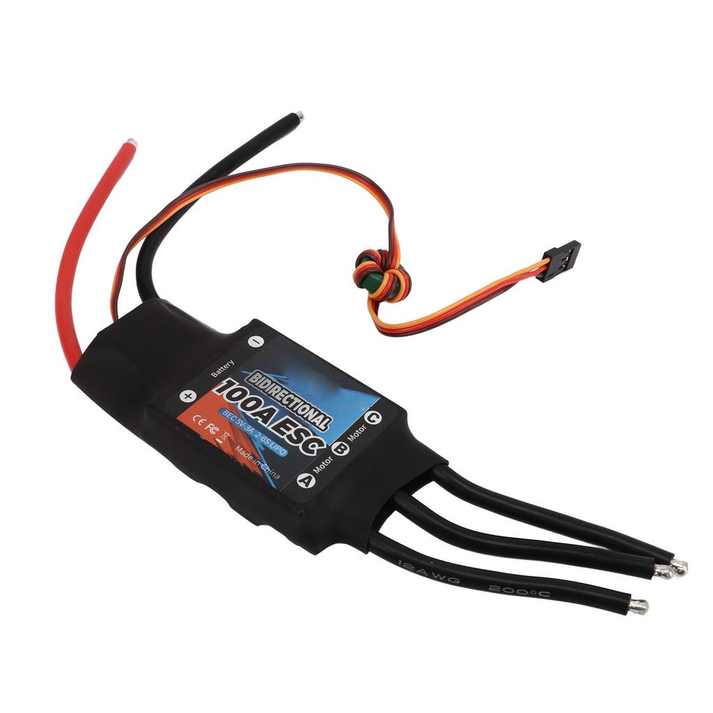GTSKYTENRC Brushless ESC Bidirectional 100A 2?6S BEC 3A 5V Electric Speed Controller for RC Car
