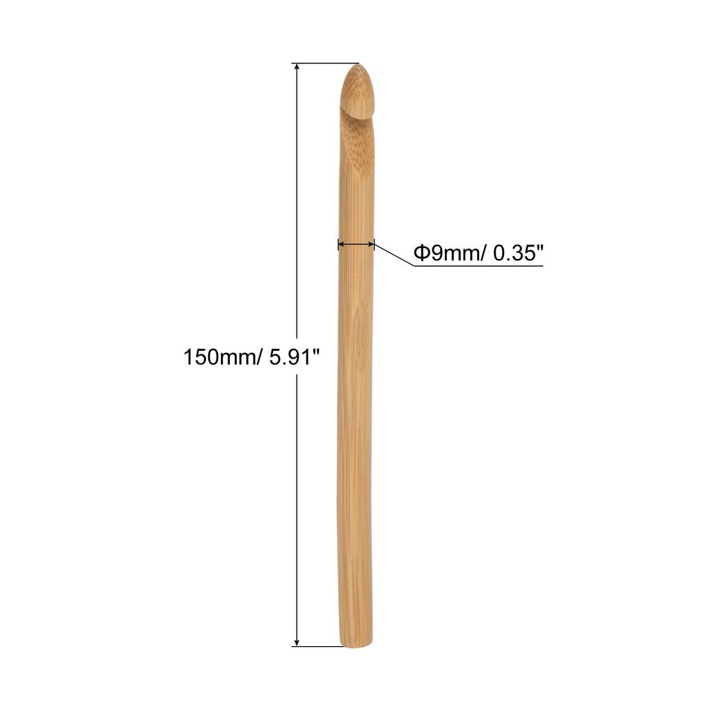 6 шт. Деревянные бамбуковые крючки для вязания 3 мм-10 мм Вязальные крючки для рукоделия из пряжи