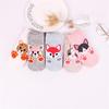 5 Pairs/lot Women Socks Candy Color Small Animal Cartoon Pattern Pink Boat Socks Casual Girl Funny