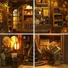 Комната Коллекции Древних Книг DIY Настольная Строительная Сцена 3D Винтажная Библиотека Полка-Пазл Декорация для Вставки Игрушки для Взрослых