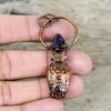 African Amethyst Rough Gemstone Pendant Electroformed Copper Jewelry Owl Pendant Handmade Jewelry Electroformed Copper Pendant Gifts for Mom