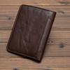 Men's Wallet Crazy Horse Leather Short Money Clip Layer Cowhide All-match Small Wallet