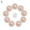 10PCS Pearl Flower Rhinestone Buttons Sparkling Crystal Headwear Accessories Hairpins Decoration Clothes Sewing Tools