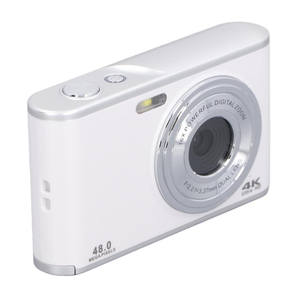 Карманная камера 48MP 4K Ultra HD Двойной объектив 16-кратный зум Автофокусировка Защита от сотрясений 2,4-дюймовый IPS-экран