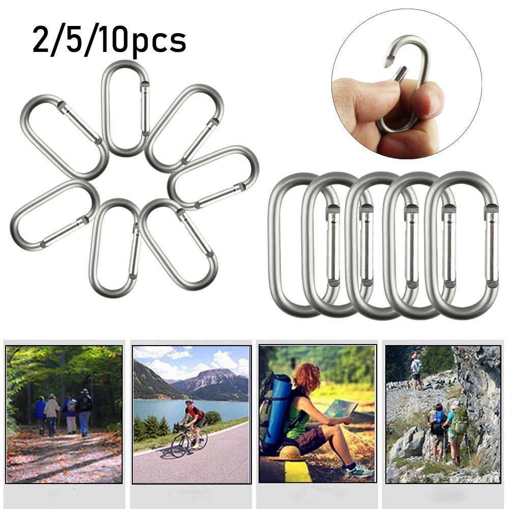 Hiking Alloy Aluminum Rings Camp Mountaineering Hook Climing Carabiner Travel Kit Buckle Keychain