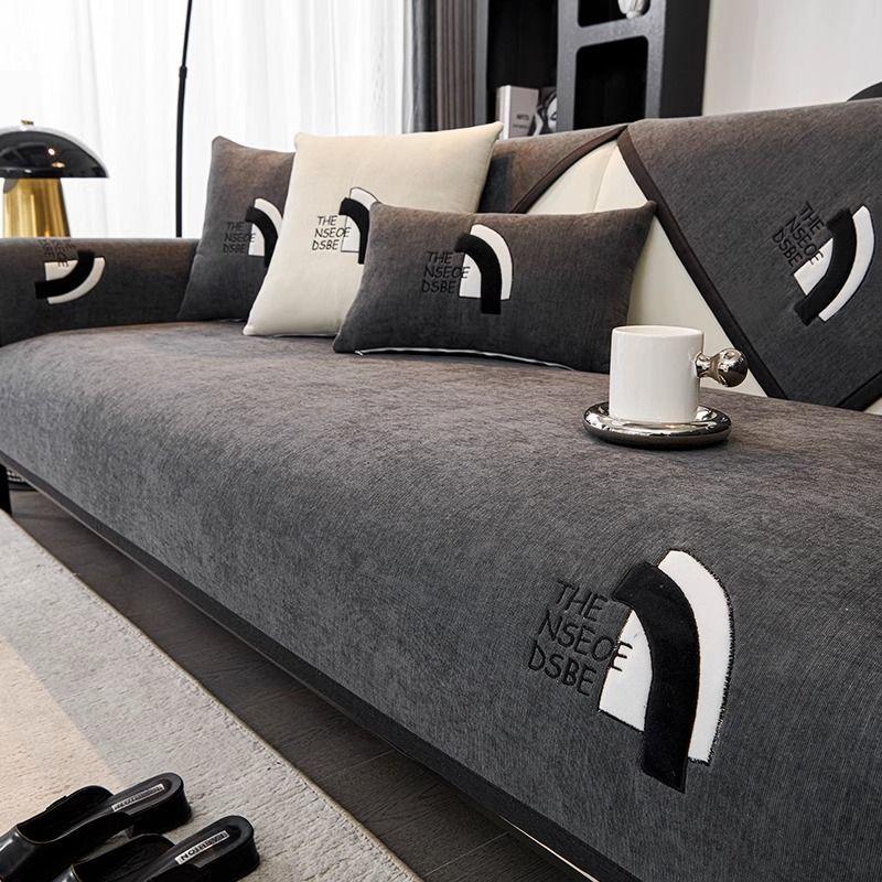[Новый] Нескользящая подушка для дивана, Универсальная подушка для сиденья на четыре сезона, Легкая роскошная современная высококачественная накидка-полотенце, Новая модель