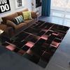Artistic Neon Geometric Pattern Rug Colorful Retro Style NonSlip Soft Carpet With Diverse Shapes Designs For Living Room