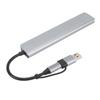 USB Type C Hub High Speed 1 USB3.0 4 USB2.0 2 Type C Port Aluminum Alloy USB Splitter for Laptop Tablet Phone PC