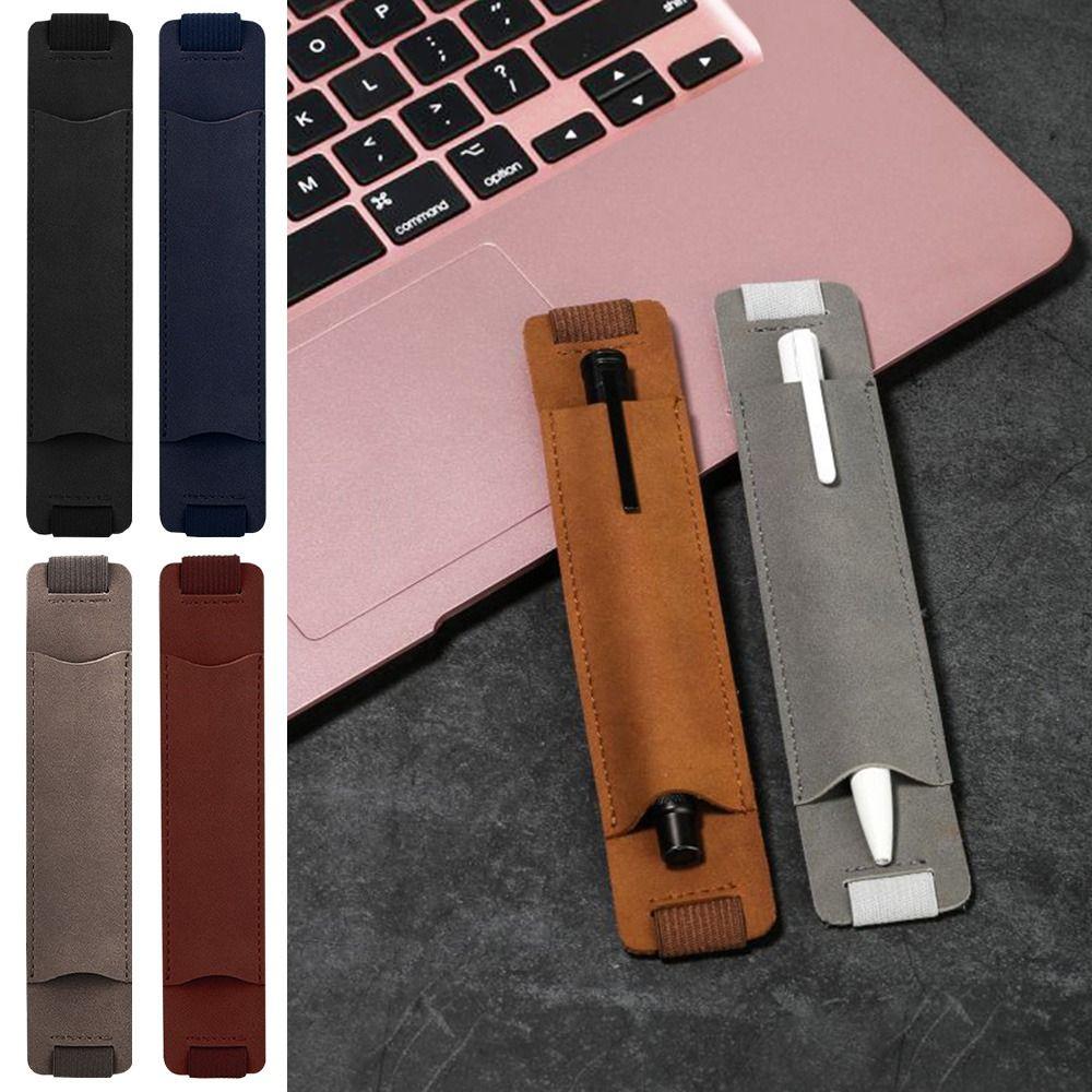 3pcs Hot Sale Portable Pu Leather Pen Clip Pen Bag Pencil Case Pen Holder